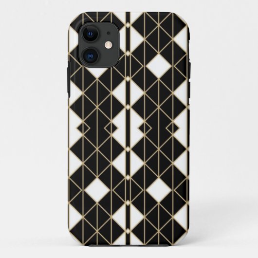 Art Deco Black and Gold Geometric luxury Case-Mate iPhoneケース (裏面)