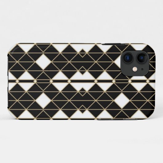 Art Deco Black and Gold Geometric luxury Case-Mate iPhoneケース (裏面(横))