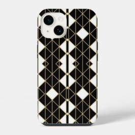 Art Deco Black and Gold Geometric luxury iPhone 14ケース