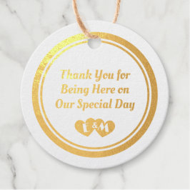 Art Deco Black Gold Geometry Wedding Special Event フェイバータグ