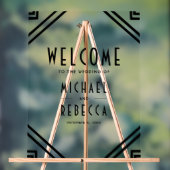 Art Deco Black Wedding Welcome アクリルサイン (ニュートラル)