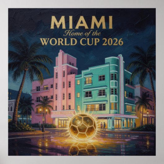 Art Deco Boulevard Print  Miami Citi ポスター (正面)