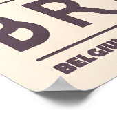 Art Deco Brussels Poster, Geometric Cityscape ポスター (角)