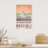 Art Deco Brussels Poster, Geometric Cityscape ポスター (キッチン)
