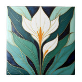 Art Deco Calla Lily Flower タイル (正面)