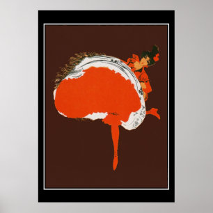 Art Deco Can Can Girl vintage Print Poster ポスター