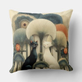 Art Deco Cats in Trees クッション (裏面)