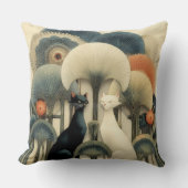 Art Deco Cats in Trees クッション (正面)