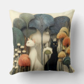 Art Deco Cats in Trees クッション (裏面)