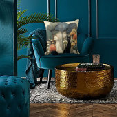 Art Deco Cats in Trees クッション