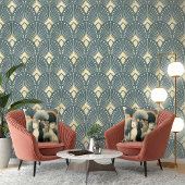 Art Deco Cats in Trees クッション