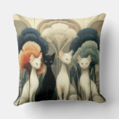 Art Deco Cats in Trees クッション (裏面)