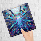 Art Deco Celestial Jellyfish Deep Sea Glow Ceramic タイル