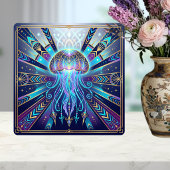 Art Deco Celestial Jellyfish Deep Sea Glow Ceramic タイル