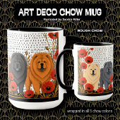 ART DECO CHOWS rough  マグカップ