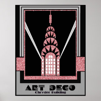 Art Deco Chrysler Building ポスター