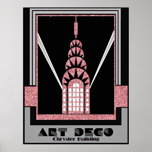 Art Deco Chrysler Building ポスター (正面)