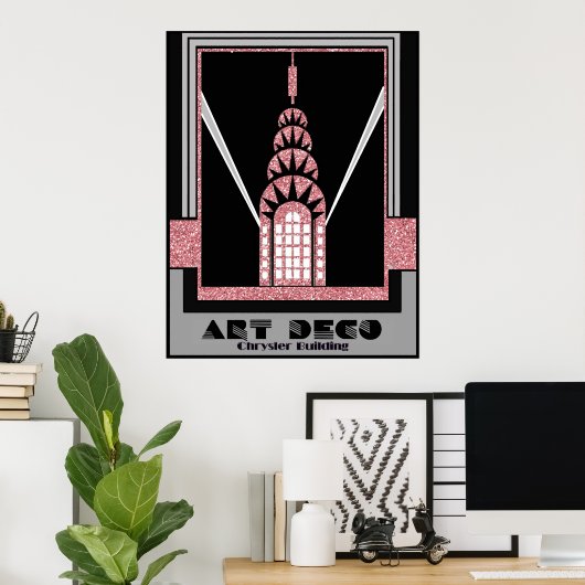 Art Deco Chrysler Building ポスター (ホームオフィス)