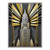 Art Deco Chrysler Building Poster. ポスター (正面)