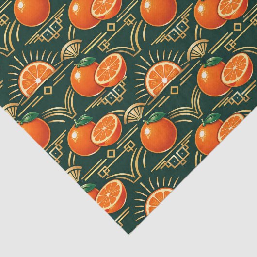 Art Deco Citrus Grove Pattern 薄葉紙 (詳細)
