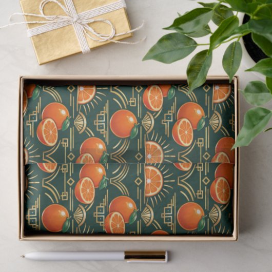 Art Deco Citrus Grove Pattern 薄葉紙 (ギフト)