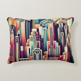 Art Deco Cityscape アクセントクッション