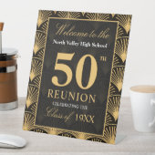 Art Deco Class of 1976 50th Reunion Pedestal Sign 台座サイン (インサイチュ)