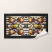 Art Deco Colorful Owl バスタオルセット (ハンドタオル)