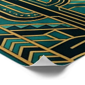 Art Deco Cowboy Hat Poster - Geometric Western ポスター (角)