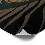 Art Deco Cowgirl Horse Beach Waves Sunset Poster ポスター (角)