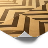 Art Deco Cowgirl Horse Sunset Teal Orange Poster ポスター (角)