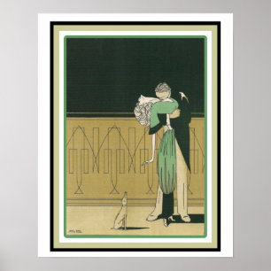 Art Deco Dancers Poster 16 x 20 ポスター