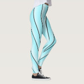 Art Deco Design Light Blue レギンス (右)