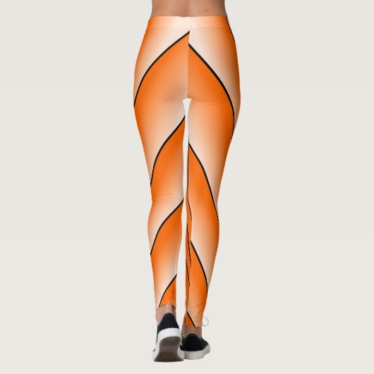 Art Deco Design Orange レギンス (裏面)