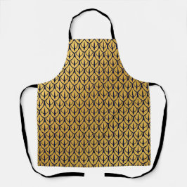 Art Deco Dragon Scales - Blue and Gold Scales エプロン