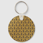 Art Deco Dragon Scales - Blue and Gold Scales キーホルダー (裏面)