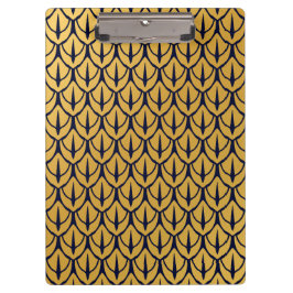 Art Deco Dragon Scales - Blue and Gold Scales クリップボード