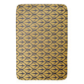 Art Deco Dragon Scales - Blue and Gold Scales バスマット (正面縦)