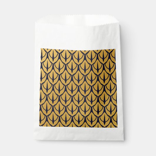 Art Deco Dragon Scales - Blue and Gold Scales フェイバーバッグ (正面)