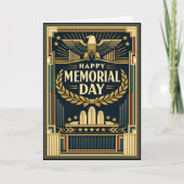Art Deco Eagle Monument Memorial Day  カード (正面)
