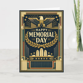 Art Deco Eagle Monument Memorial Day  カード