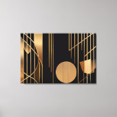 Art Deco Elegance Golden Lines キャンバスプリント (正面)