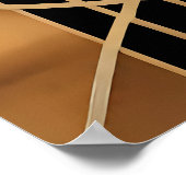 Art Deco Elegance Golden Lines ポスター (角)