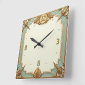 Art Deco Elegant スクエア壁時計 (傾斜)