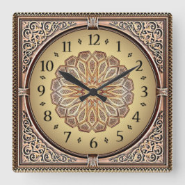 Art Deco Elegant スクエア壁時計