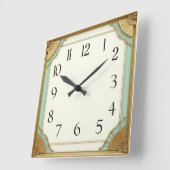 Art Deco Elegant スクエア壁時計 (傾斜)