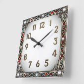 Art Deco Elegant スクエア壁時計 (傾斜)