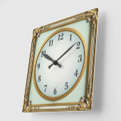 Art Deco Elegant スクエア壁時計 (傾斜)