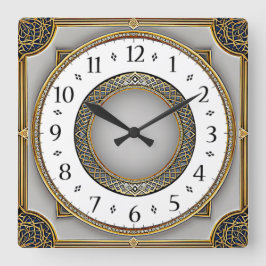 Art Deco Elegant スクエア壁時計