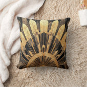 Art Deco Elegant Black and Gold Home and Office クッション (ブランケット)